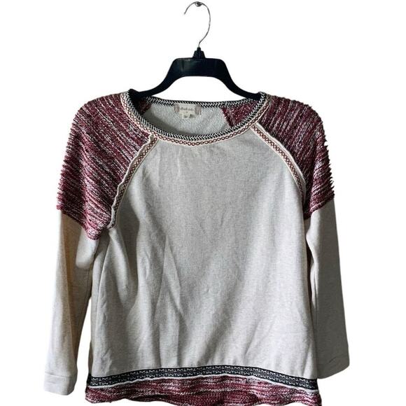 Altard State Shirt Womens Medium Long Sleeve Raglan Cut Crewneck Preppy Pullover - Picture 3 of 8